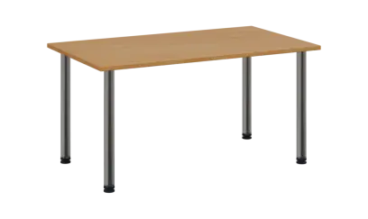 CRTR 140 jídelní stůl, kovová podnož chrom, deska 25 mm, 1394x800 mm, buk royal